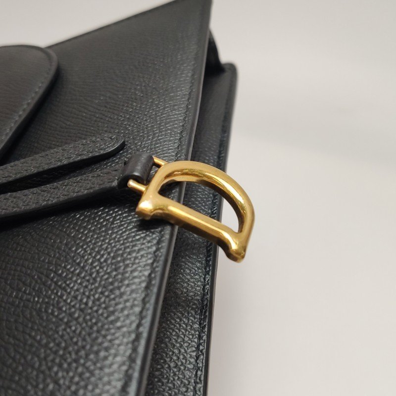 Dior Saddle馬鞍包大號牛皮純色馬鞍造型斜挎包-10