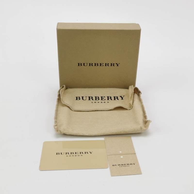 Burberry牛皮拼色格紋錢包-7