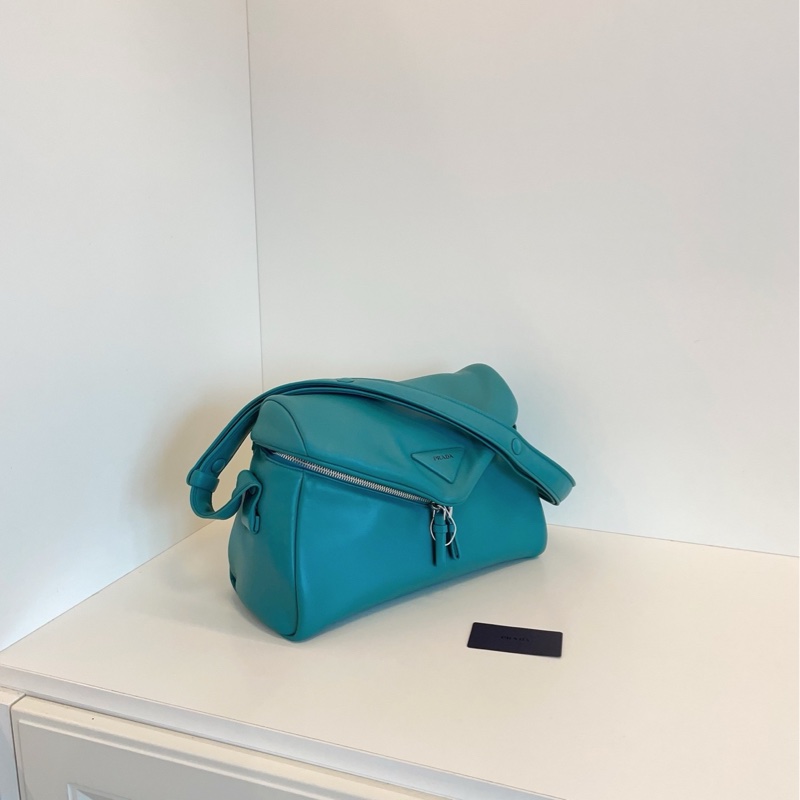 【未使用閒置🆕】Prada Signaux 新款泡芙單肩斜挎包 湖水綠色系很養眼-2