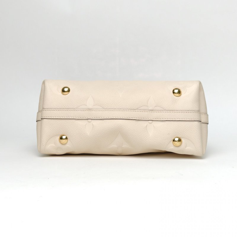 LOUIS VUITTON CARRYALL小號29配子袋米白色牛皮金扣晶片肩背包-4