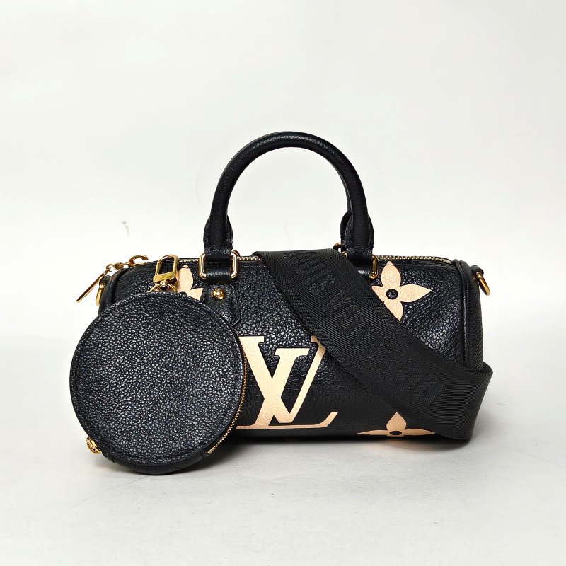 LOUIS VUITTON PAPILLON巴比龍BB20三合一黑色牛皮晶片肩背包-0