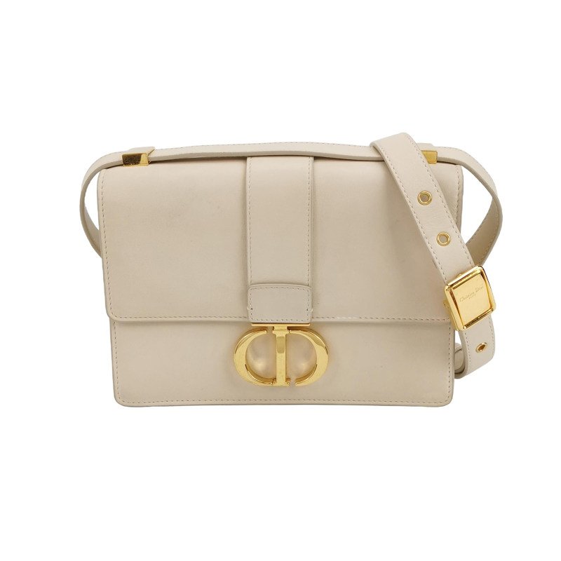 Dior 30 Montaigne 蒙田包小號牛皮純色CD標誌斜挎包-0