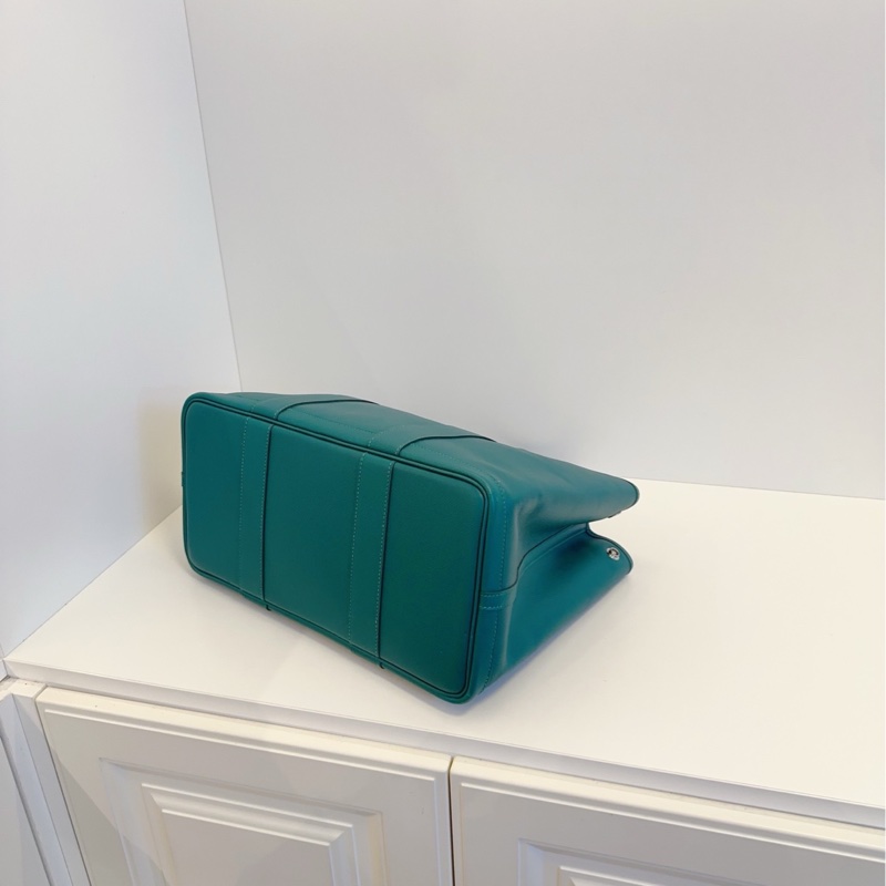 【98新🆕】Hermes garden party孔雀綠 GP36 花園包 A刻  E皮手提包-5