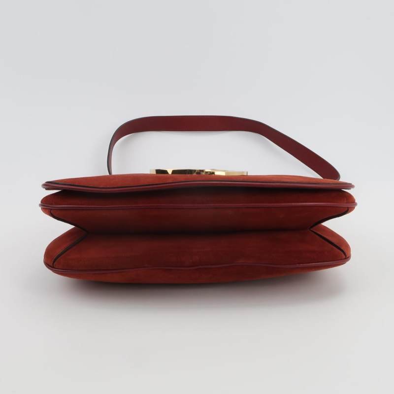 Gucci Blondie中號牛皮翻毛皮互扣式雙GLogo斜挎包單肩包-5