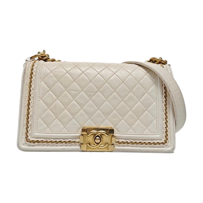 CHANEL leboy中號25cm白金宮廷款限定鏈條包-0