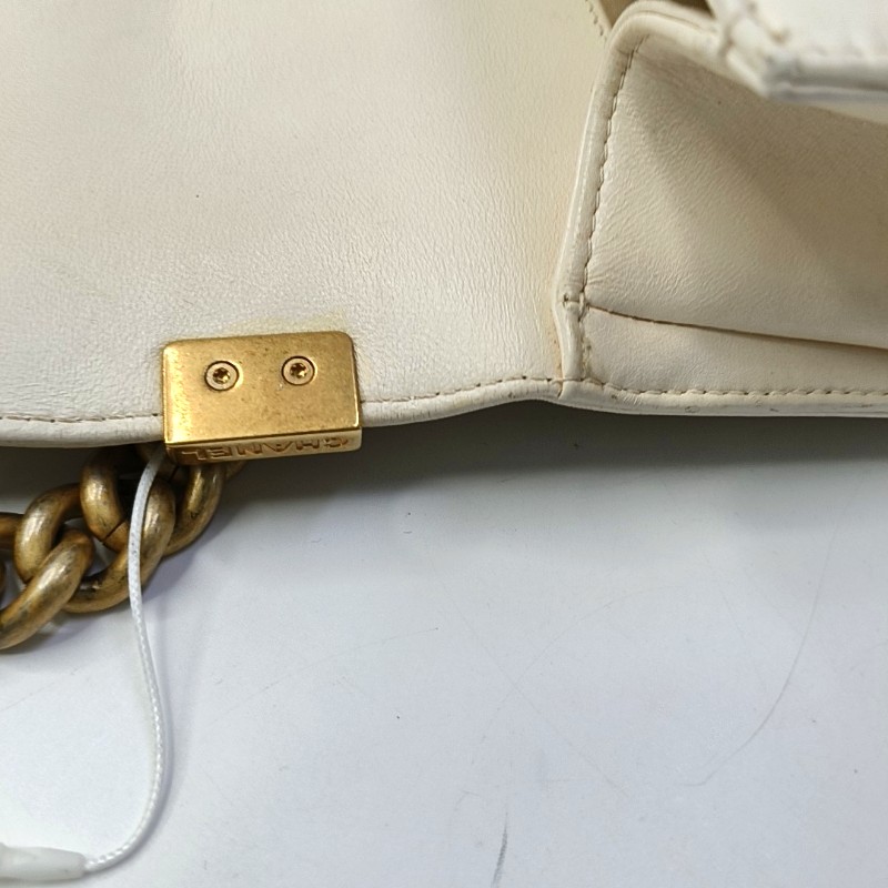 CHANEL leboy中號25cm白金宮廷款限定鏈條包-9