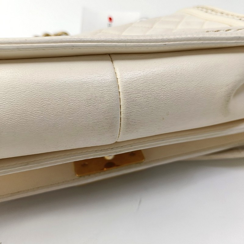 CHANEL leboy中號25cm白金宮廷款限定鏈條包-17