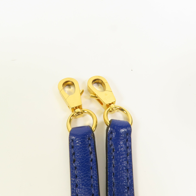 HERMES Chevre皮革Mini Bolide金扣手挽肩背兩用袋Bleu Electrique-6