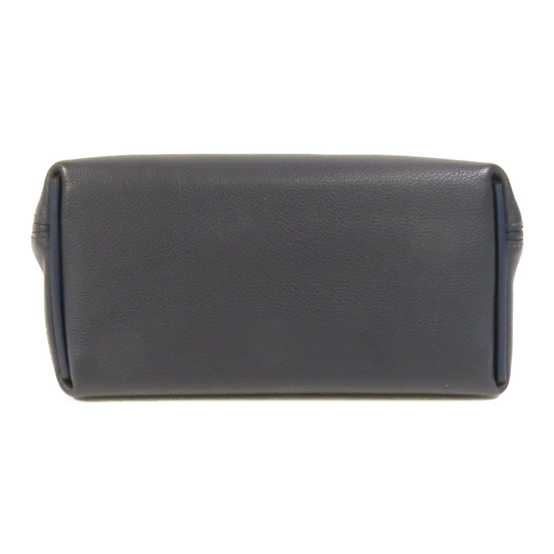 HERMES Clemence皮革24/24 Mini手挽肩背兩用袋Bleu Nuit-3