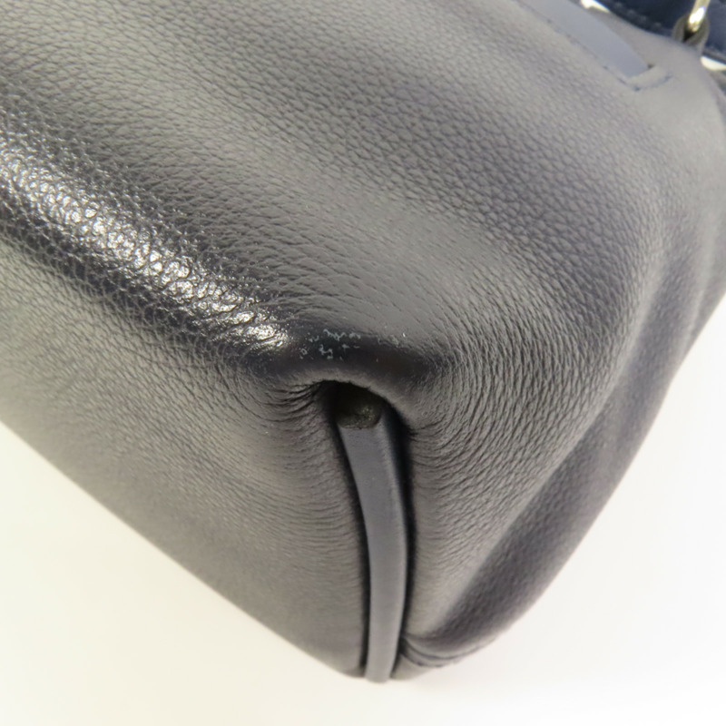 HERMES Clemence皮革24/24 Mini手挽肩背兩用袋Bleu Nuit-12