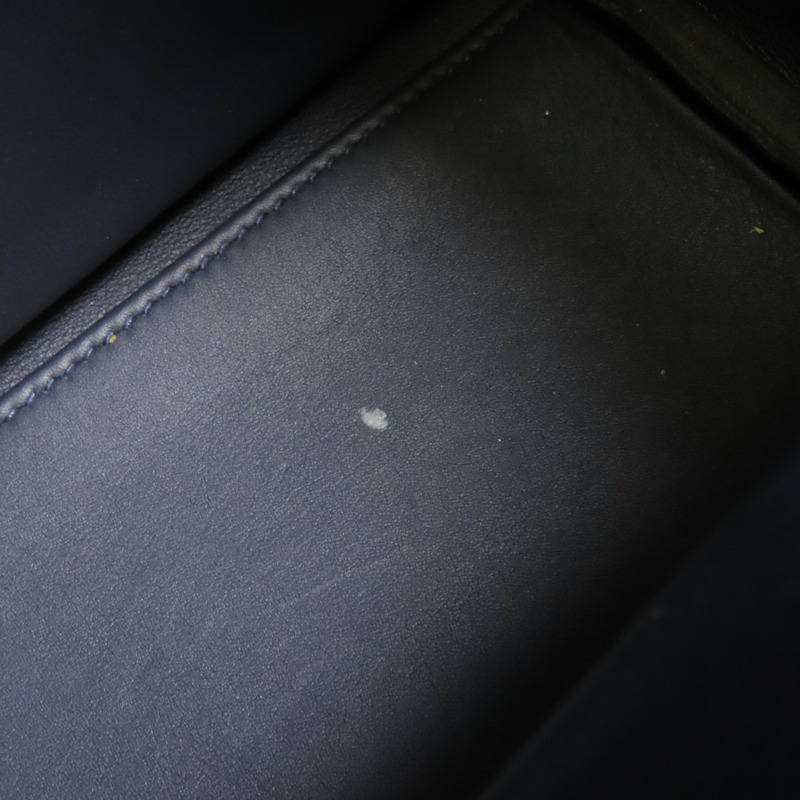 HERMES Clemence皮革24/24 Mini手挽肩背兩用袋Bleu Nuit-15