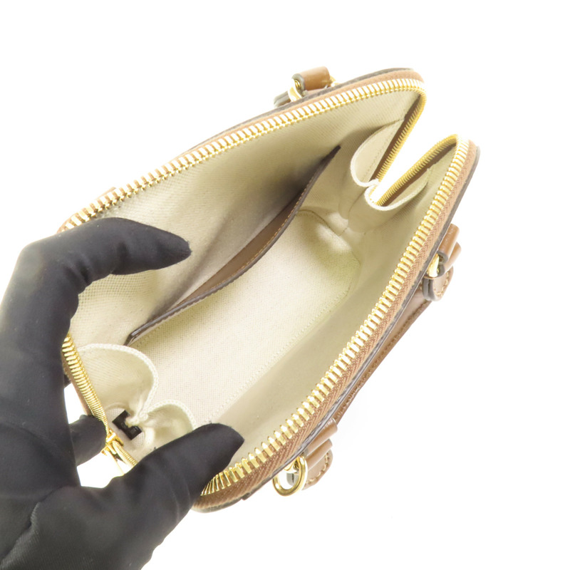 GUCCI 塗層帆布Horsebit 1955 Top Handle金扣手挽肩背兩用袋-8