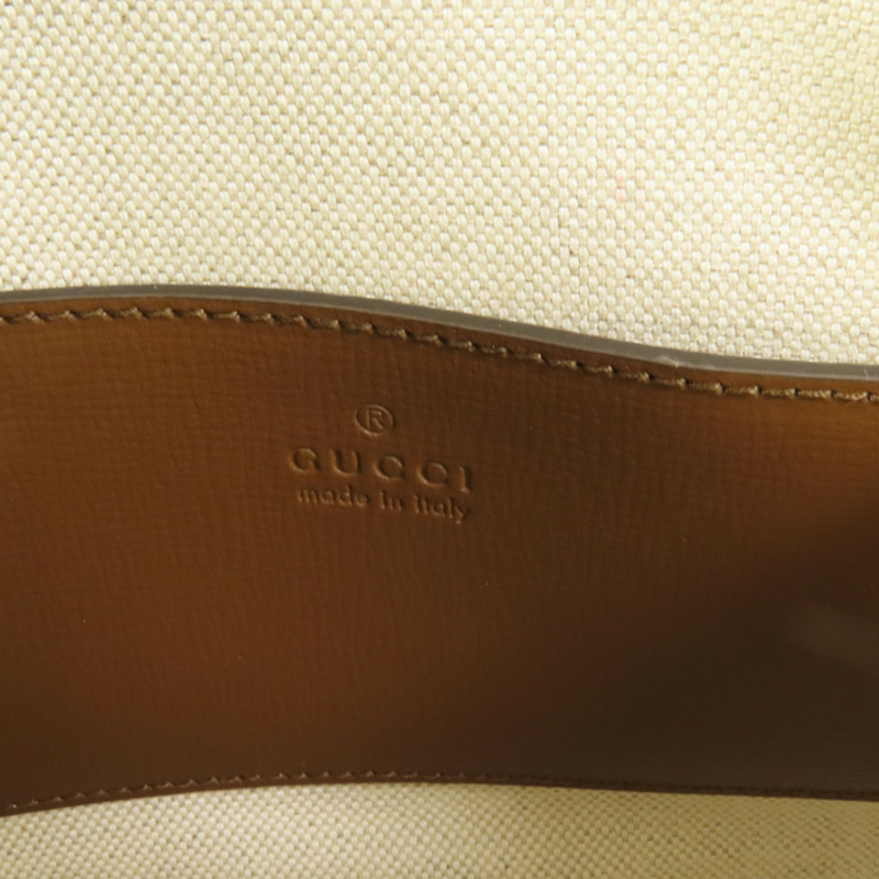 GUCCI 塗層帆布Horsebit 1955 Top Handle金扣手挽肩背兩用袋-9