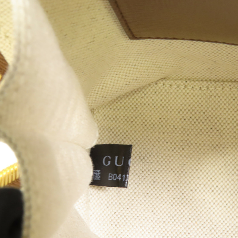 GUCCI 塗層帆布Horsebit 1955 Top Handle金扣手挽肩背兩用袋-10