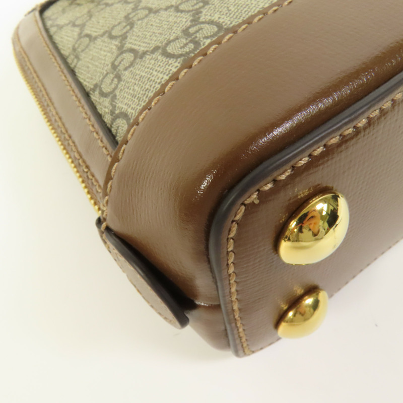 GUCCI 塗層帆布Horsebit 1955 Top Handle金扣手挽肩背兩用袋-14