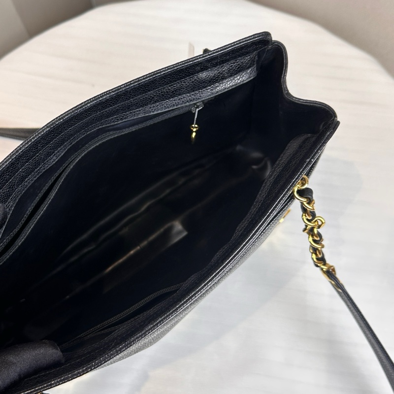 95新 香奈兒/Chanel Vintage Triple C 牛皮魚子醬皮单肩包 32x9x24cm-13