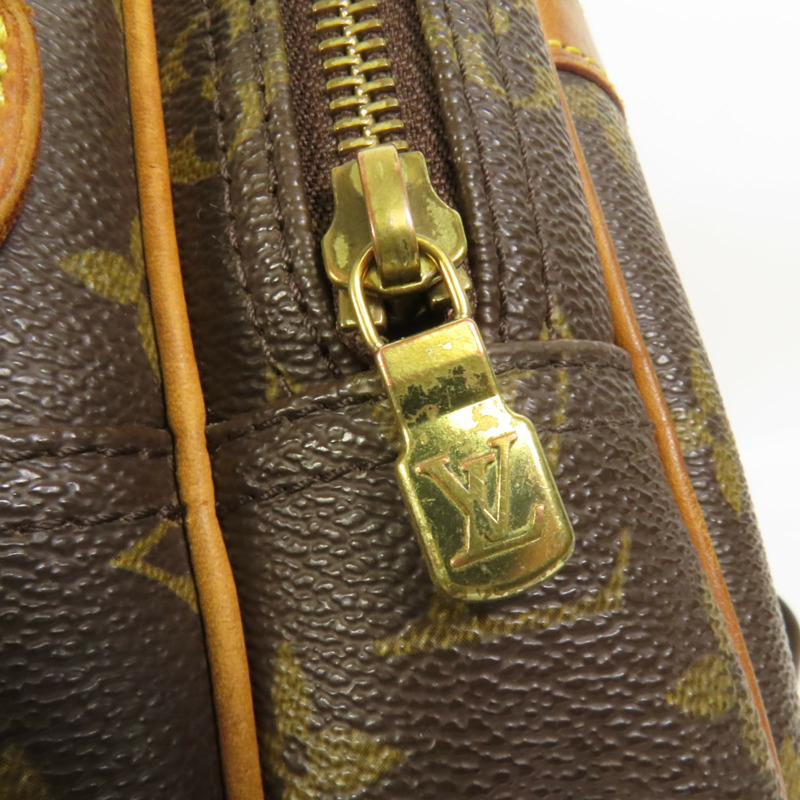 LOUIS VUITTON Monogram Reporter PM金扣肩背袋棕色-6