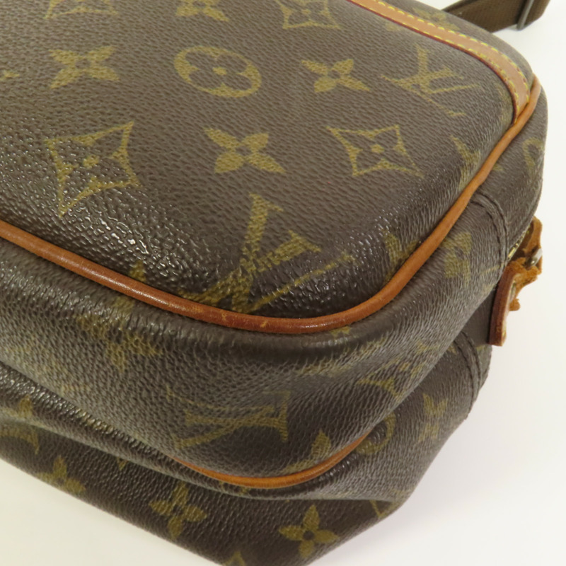 LOUIS VUITTON Monogram Reporter PM金扣肩背袋棕色-9