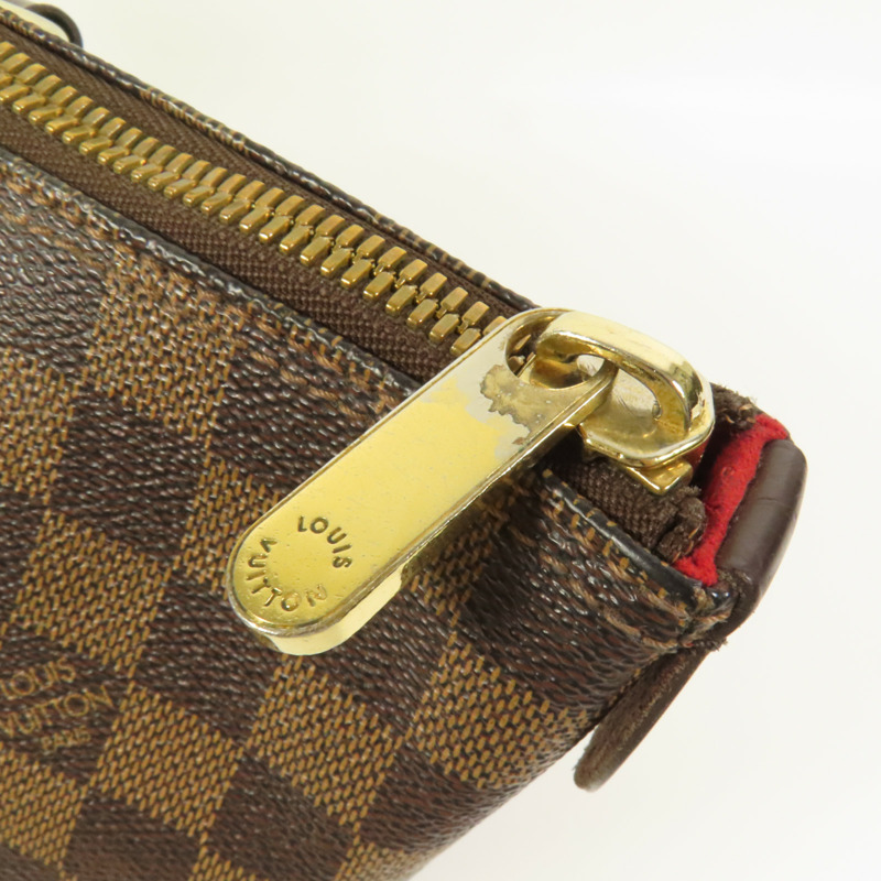 LOUIS VUITTON Damier Saleya MM金扣手挽袋棕色-6