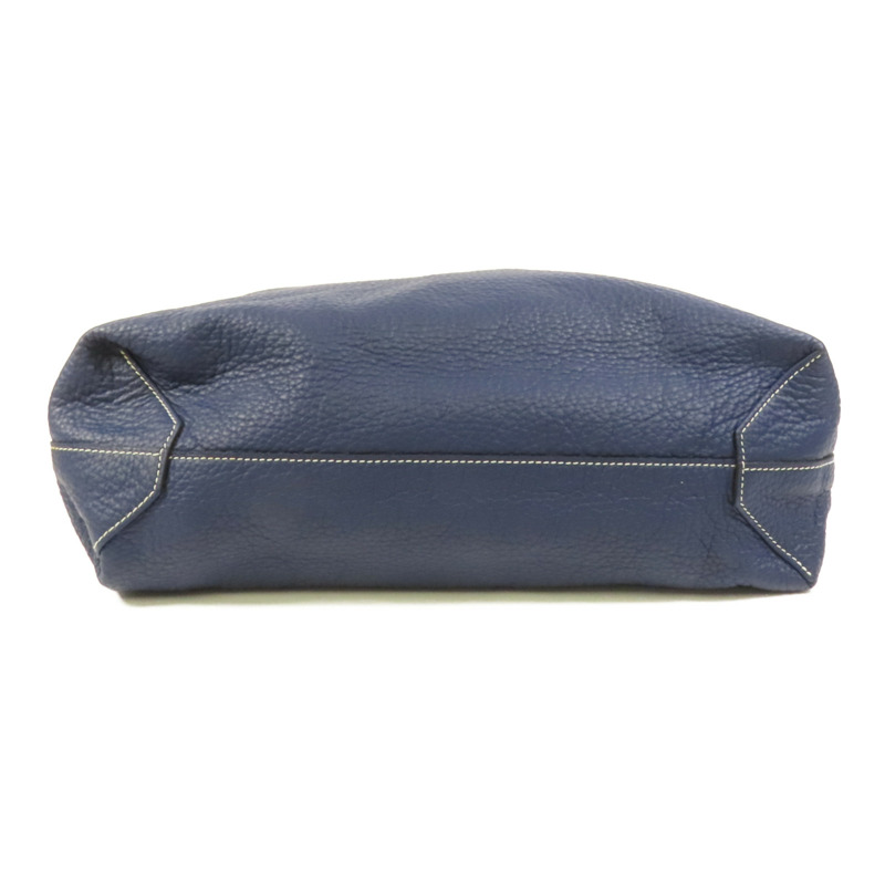 HERMES Clemence皮革Double Sens肩背袋Bleu Nuit-3