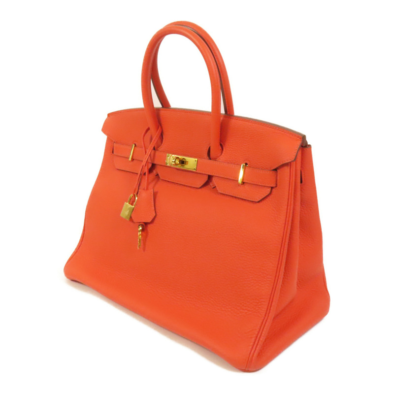 HERMES Togo皮革Birkin 35金扣手挽袋Capucine-2