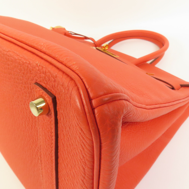 HERMES Togo皮革Birkin 35金扣手挽袋Capucine-12