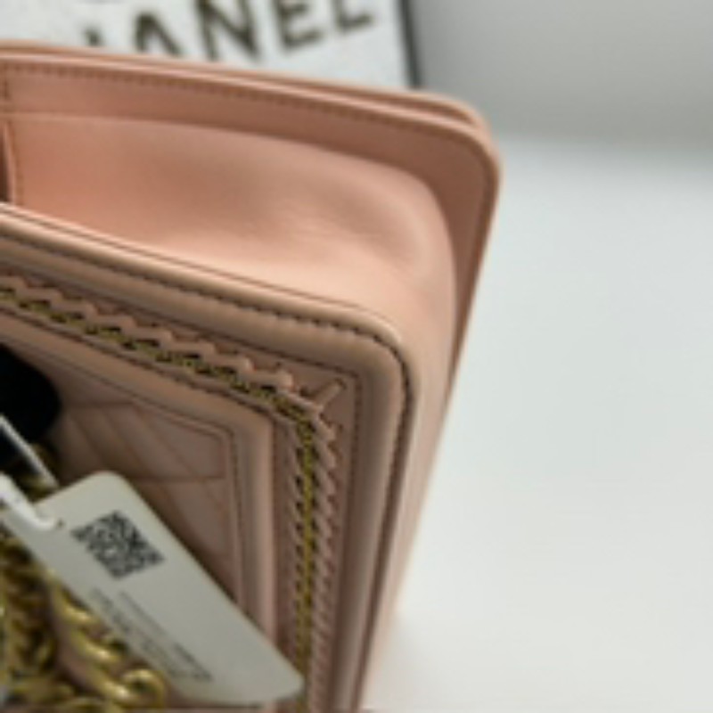 CHANEL 粉色羊皮宮廷款 中號25cm 肩背包-15
