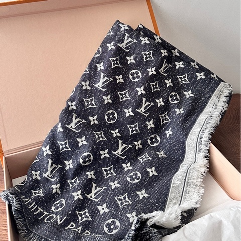 LV Louis Vuitton M78228 Monogram Jacquard Denim 披肩