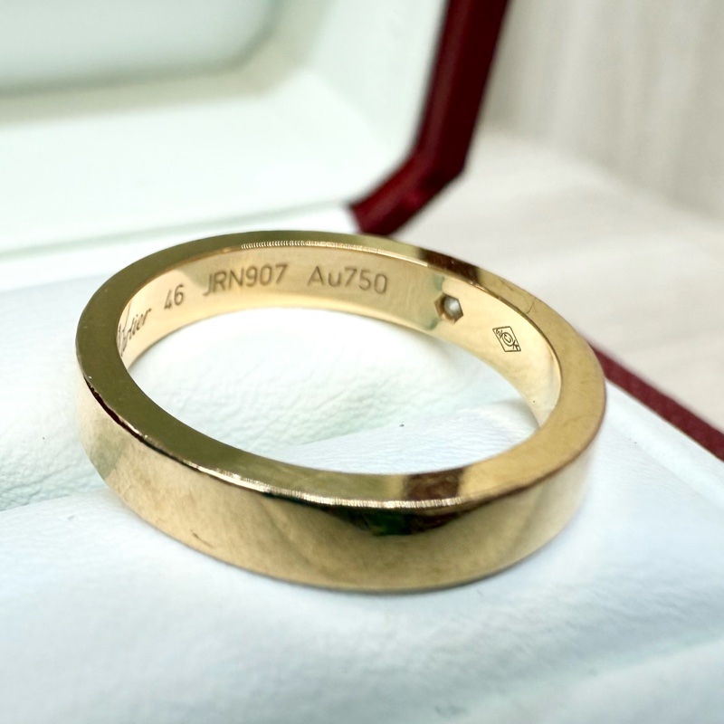 Cartier玫瑰金AU750 C de系列0.03克拉鑽戒指B4086400-8