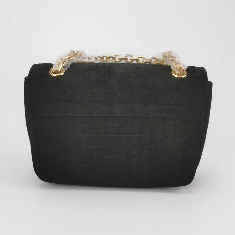 Celine CBag中號翻毛皮純色絎縫金屬扣斜挎包單肩包-4