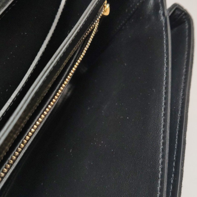 Celine CBag中號翻毛皮純色絎縫金屬扣斜挎包單肩包-9