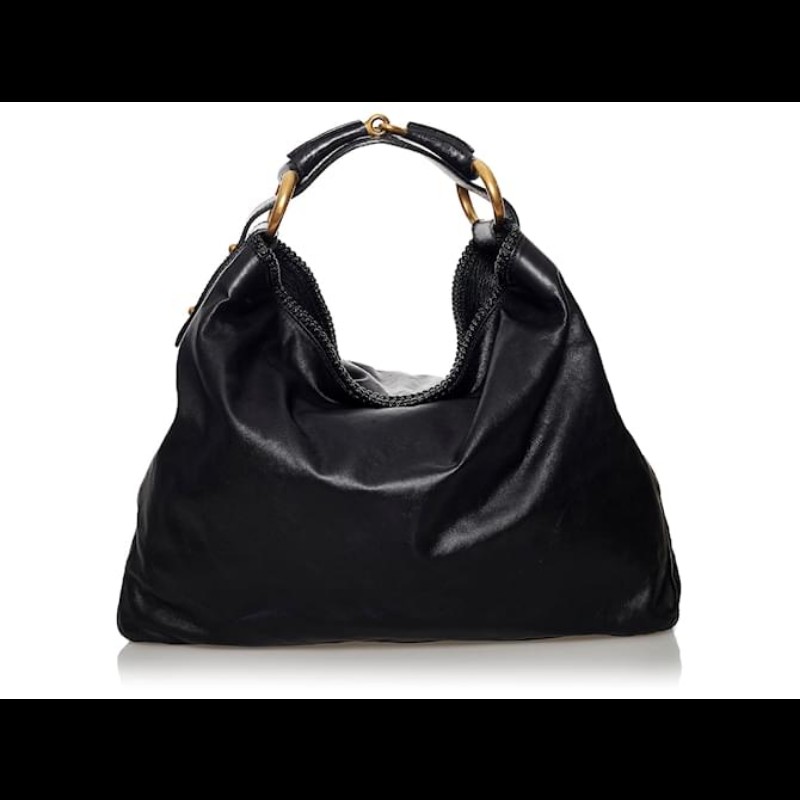 GUCCI VINTAGE 馬銜環手提包-5