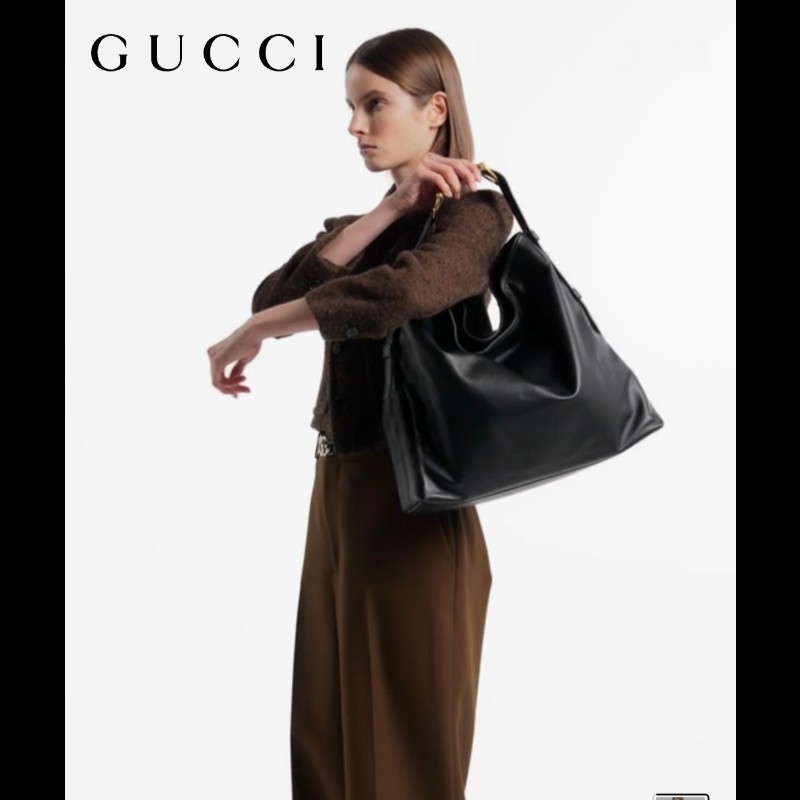 GUCCI VINTAGE 馬銜環手提包-14