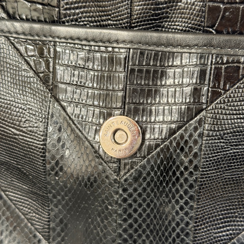 #全台唯一蛇皮拼牛皮 #櫃上15萬 Ysl黑銀Niki 中號 #賠💰割愛-13
