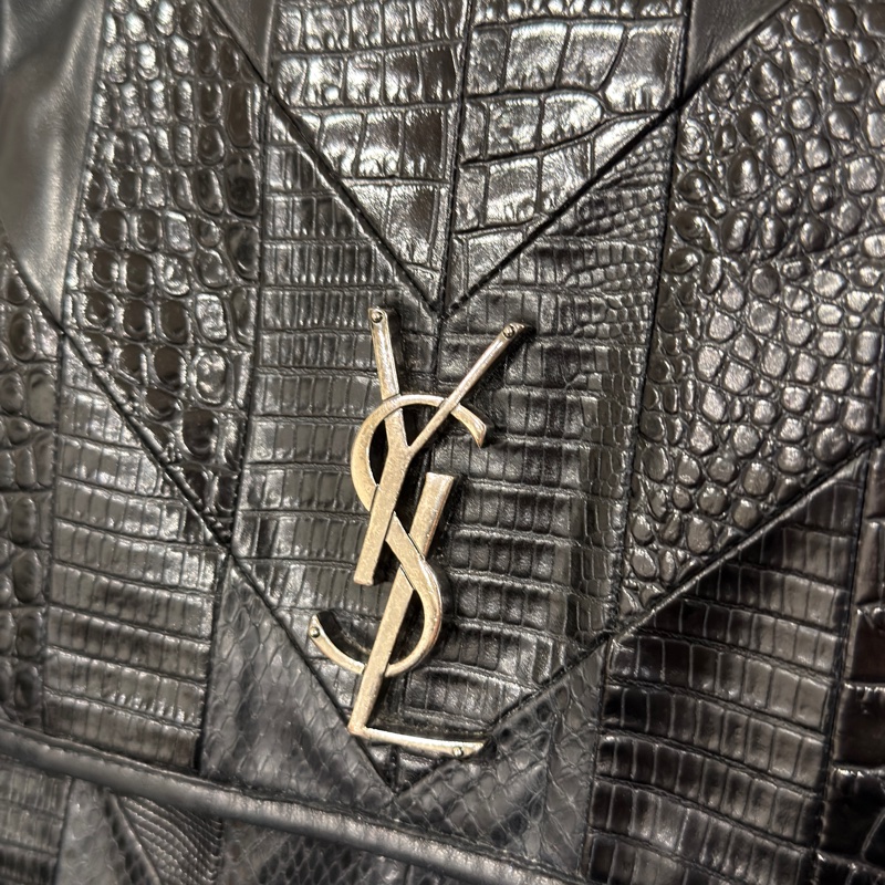 #全台唯一蛇皮拼牛皮 #櫃上15萬 Ysl黑銀Niki 中號 #賠💰割愛-19