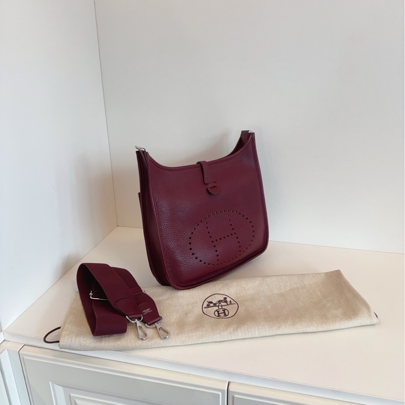 【99新🆕】Hermes Evelyne依芙琳29 愛馬仕紅銀扣 A刻 單肩包-1