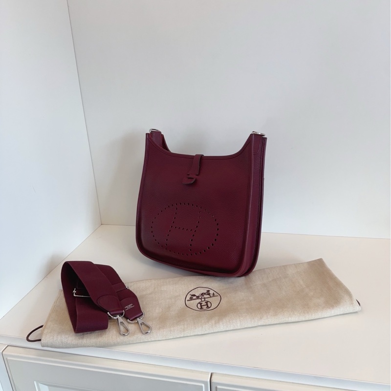 【99新🆕】Hermes Evelyne依芙琳29 愛馬仕紅銀扣 A刻 單肩包-2