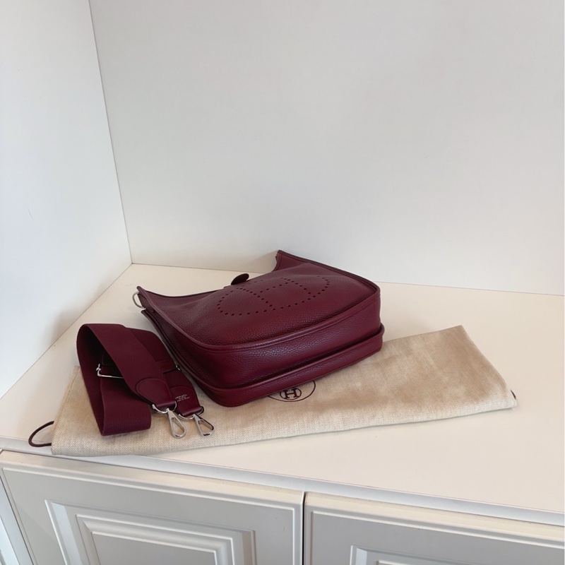 【99新🆕】Hermes Evelyne依芙琳29 愛馬仕紅銀扣 A刻 單肩包-3