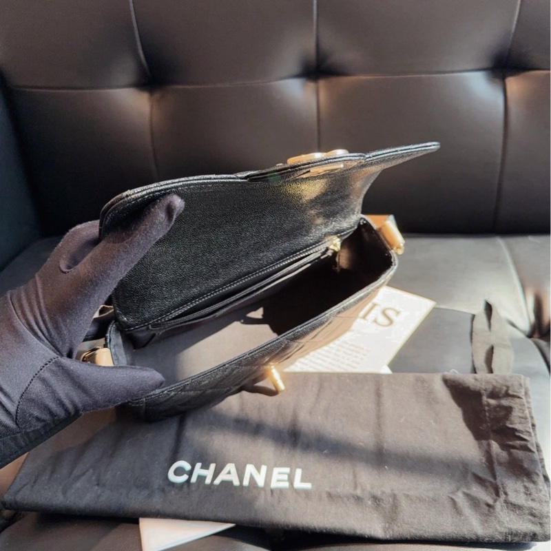 【99新🆕】Chanel 黑金荔枝皮CF大mini 日常最好用 斜挎包-6