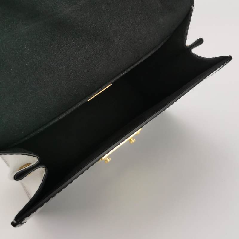 Louis Vuitton(LV)Spring Street牛皮漆皮老花壓紋S-lock鎖扣斜挎包單肩包-6