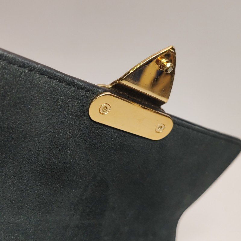 Louis Vuitton(LV)Spring Street牛皮漆皮老花壓紋S-lock鎖扣斜挎包單肩包-11