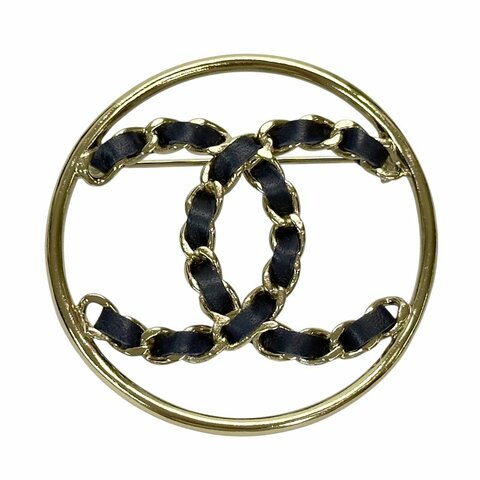 CHANEL CC 皮穿鏈 胸針