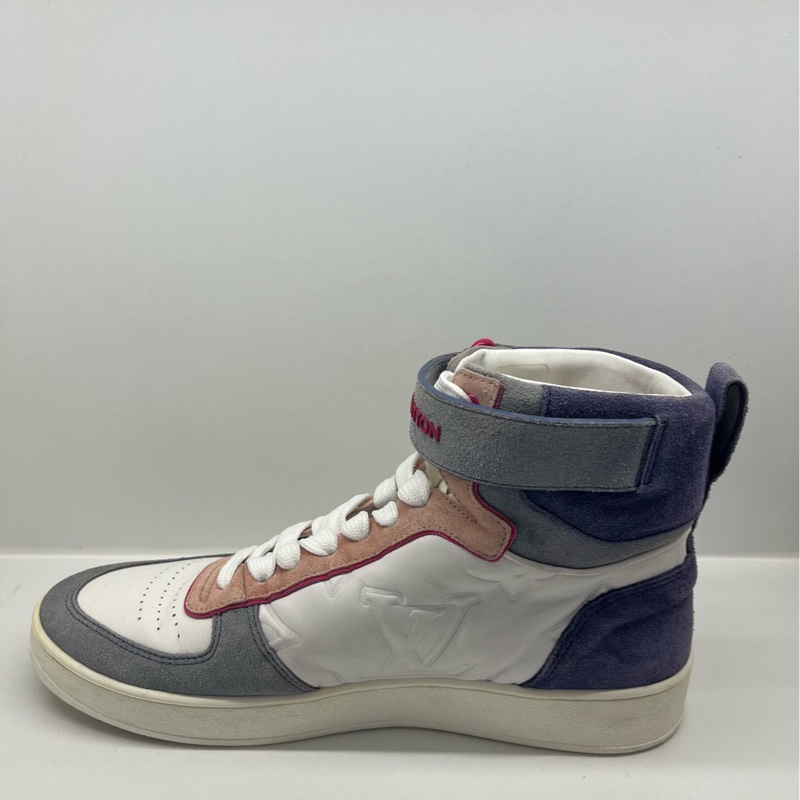 Louis vuitton/路易威登 lv馬卡龍粉白色 女高幫鞋 boombox 38.5碼 型號1A7RND  97新-4