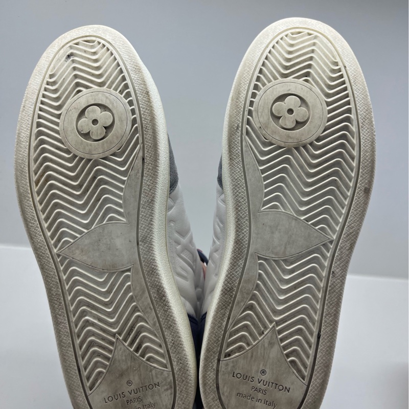 Louis vuitton/路易威登 lv馬卡龍粉白色 女高幫鞋 boombox 38.5碼 型號1A7RND  97新-7