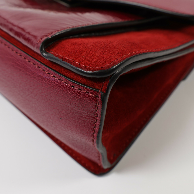 GIVENCHY 牛皮皮革Chain Shoulder銀扣鏈帶肩背袋-6