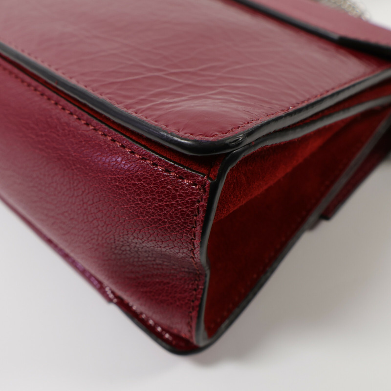 GIVENCHY 牛皮皮革Chain Shoulder銀扣鏈帶肩背袋-8