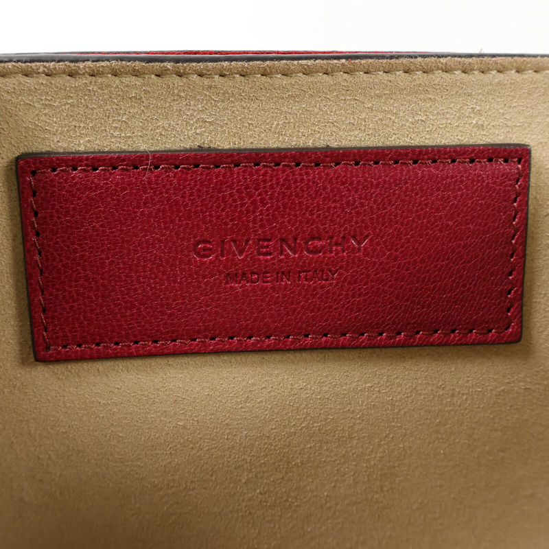 GIVENCHY 牛皮皮革Chain Shoulder銀扣鏈帶肩背袋-10