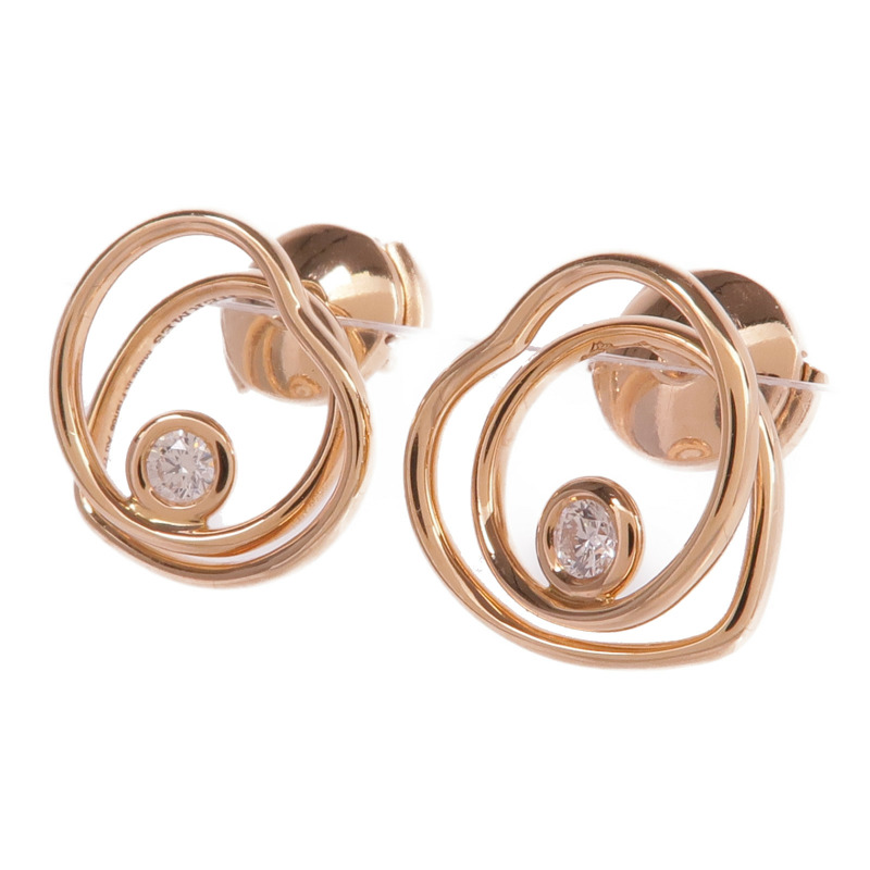 HERMES 18K玫瑰金Vertige Coeur Earrings鑽石耳環-1