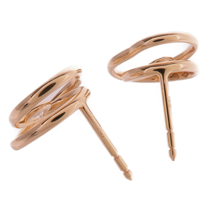 HERMES 18K玫瑰金Vertige Coeur Earrings鑽石耳環-3