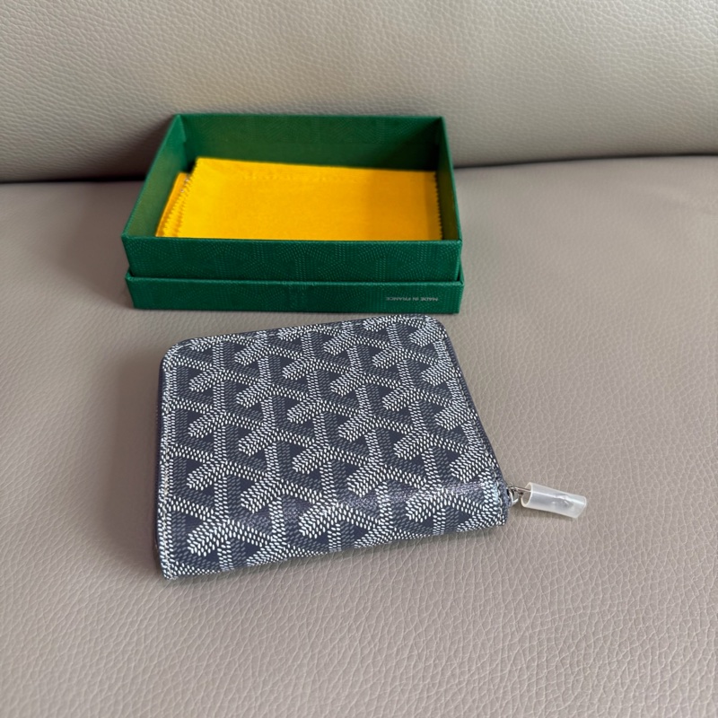 「M.Y精品」 goyard 經典大ㄇ拉 拉鏈錢包 灰 送禮🎁-3